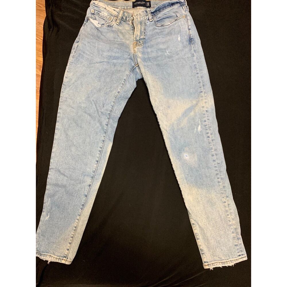 Abercrombie & Fitch Jeans Mens 28x30 Blue Slim Taper Stretch